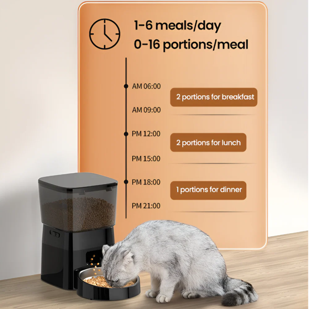 Smart Auto Pet Feeder – Hassle-Free Mealtime, Perfect Portions Every Time