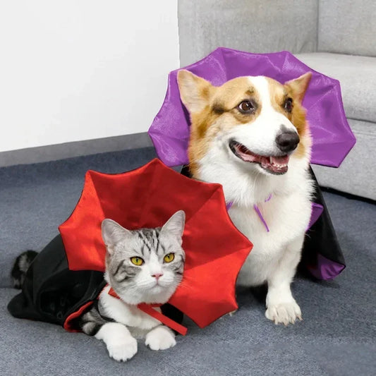 Pet Vampire Cape – Hauntingly Cute Halloween Costume for Cats & Small Dogs